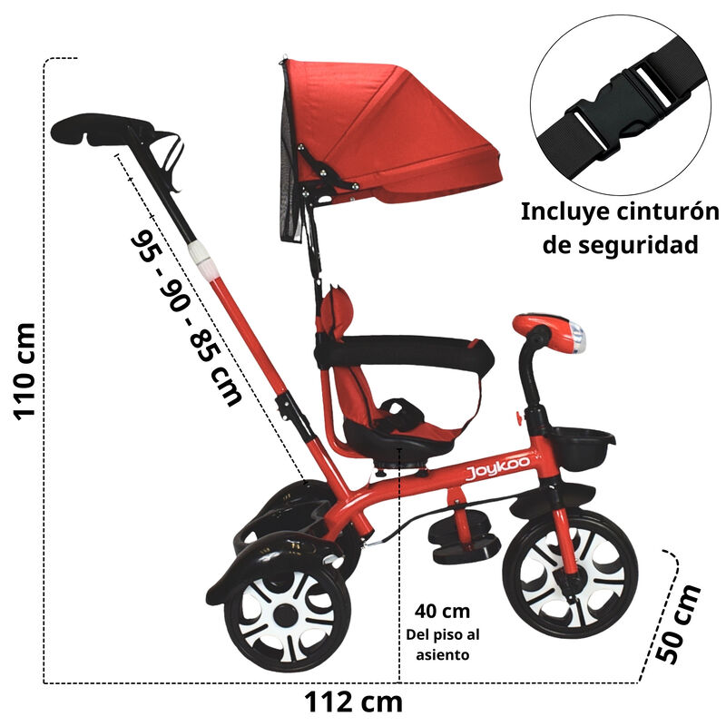 Triciclo para Niños Evolutivo Asiento Giratorio... image number null