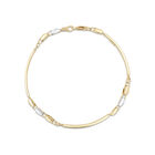 Pulsera De Oro Amarillo Y Blanco 14K Para Caballero (21 Cm)
