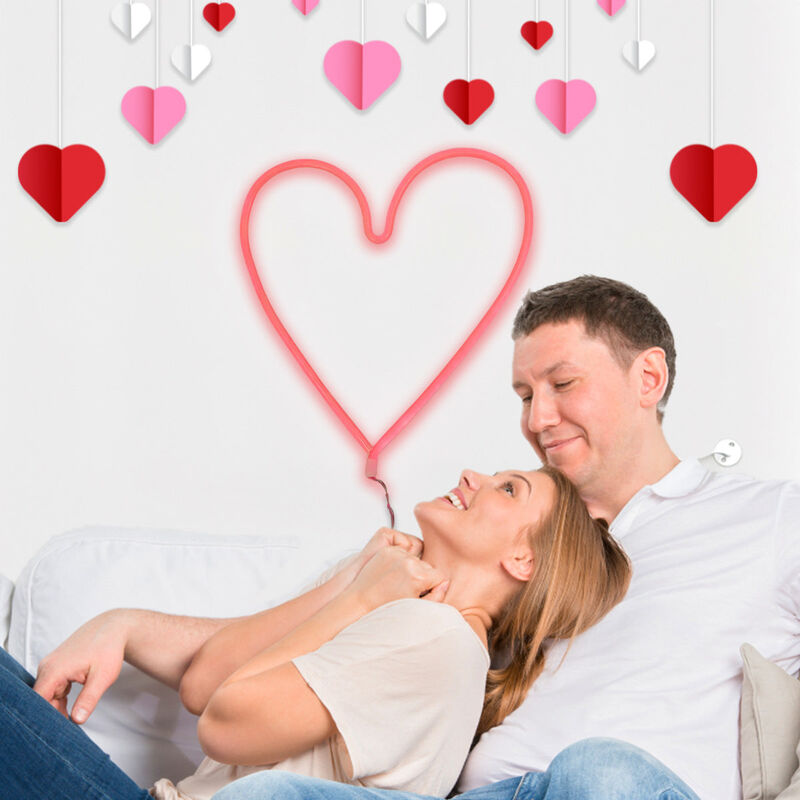 L&aacute;mpara Led En Forma De Coraz&oacute;n image number null