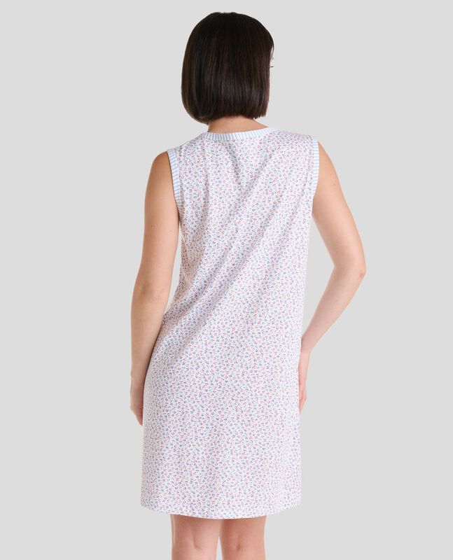 Camis&oacute;n Corto con Estampado de Flores Celeste image number null