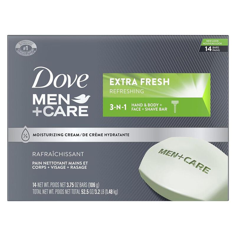 Jab&oacute;n en barra 3 en 1, DOVE MEN + CARE - 3.75oz... image number null