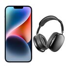 iPhone 14 128GB Azul E-SIM Reacondicionado + Diadema Gen&eacute;rica