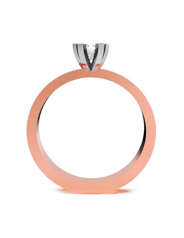 Anillo de Compromiso de 14K con Diamante de Lab... image number null