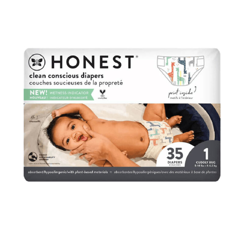 Pa&ntilde;ales Honest Talla 1 Jirafas Multicolores 35 ... image number null