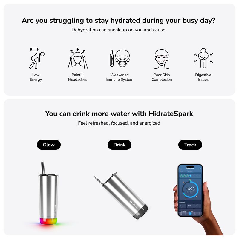 Vaso Inteligente Hidrate Spark Pro De Acero Ino... image number null