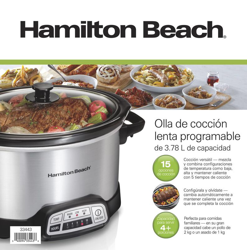 Olla Coccion Lenta Hamilton Beach 33443 Program... image number null