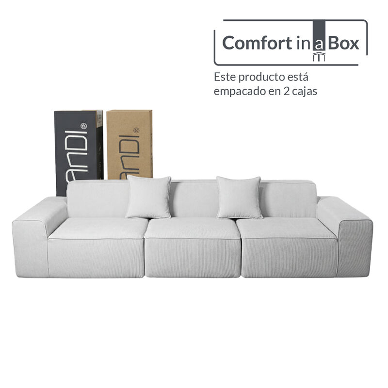 Sof&aacute; Espuma Alta densidad YUGEN White 3 plazas ... image number null