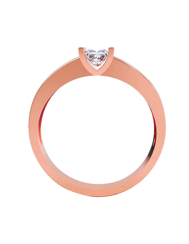 Anillo de Compromiso en Oro de 14K con Circonia... image number null