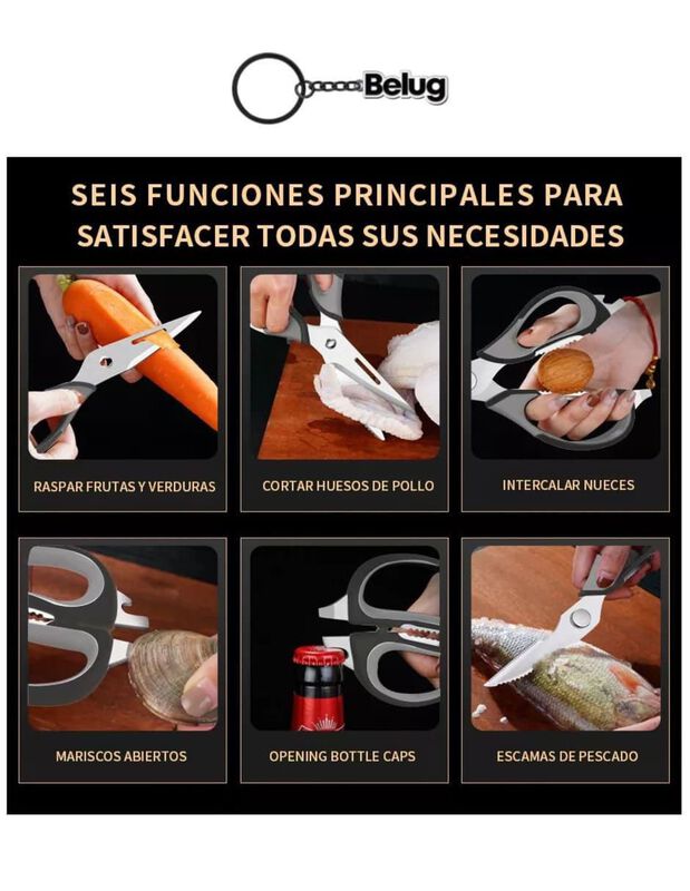 Set de cuchillos para chef Casa BIU 9 piezas image number null