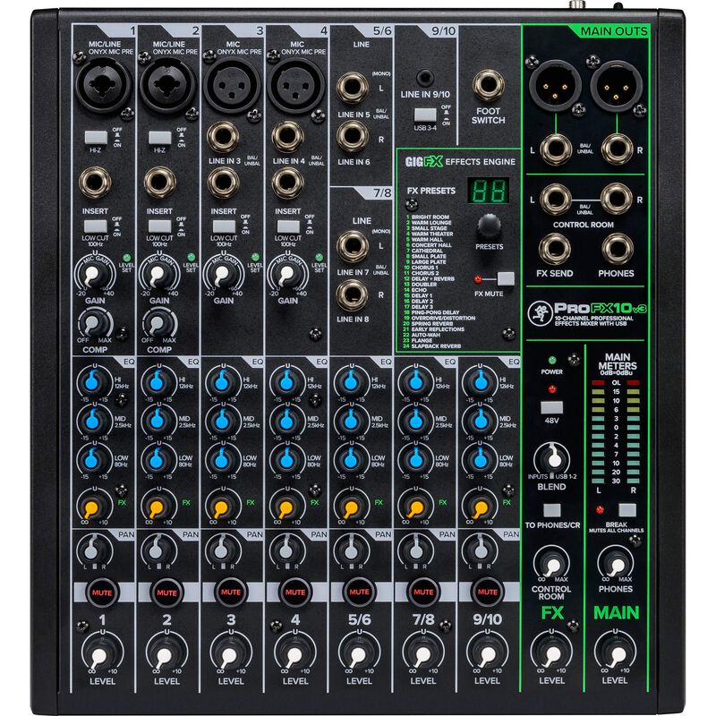 Mezclador Mackie Profx10v3 De 10 Canales Con Us... image number null