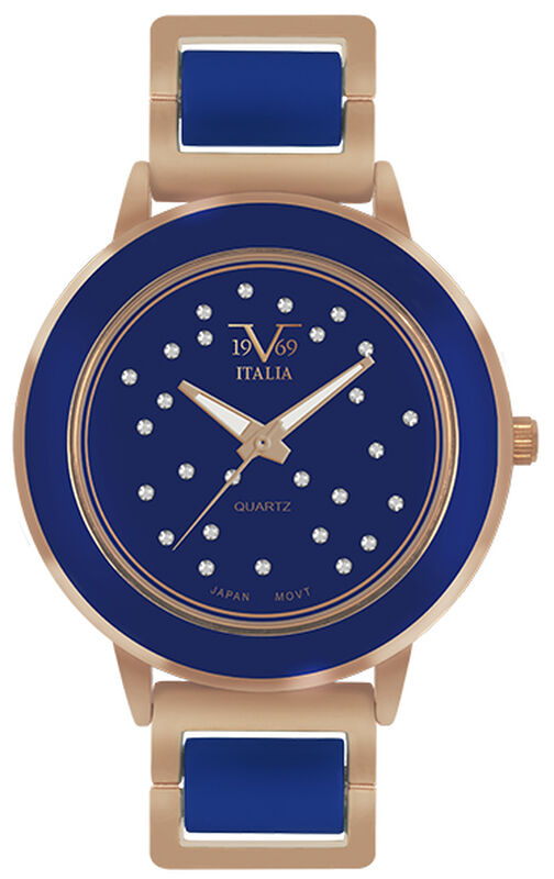 Reloj de Pulso V1969 color Azul/Dorado para Muj... image number null
