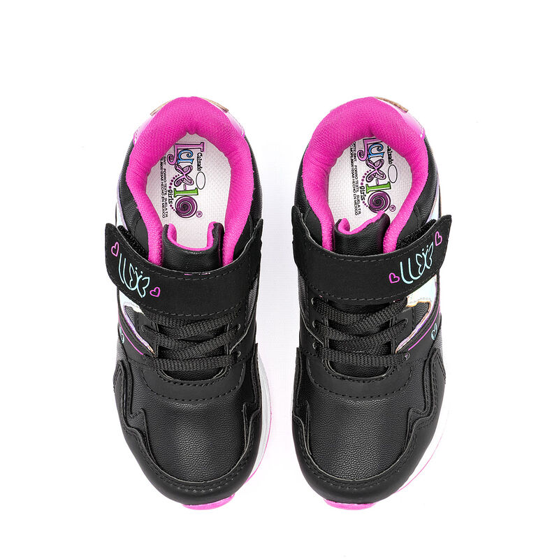 Lux-10 Tenis urbano para ni&ntilde;a. Negro rosa fiush... image number null