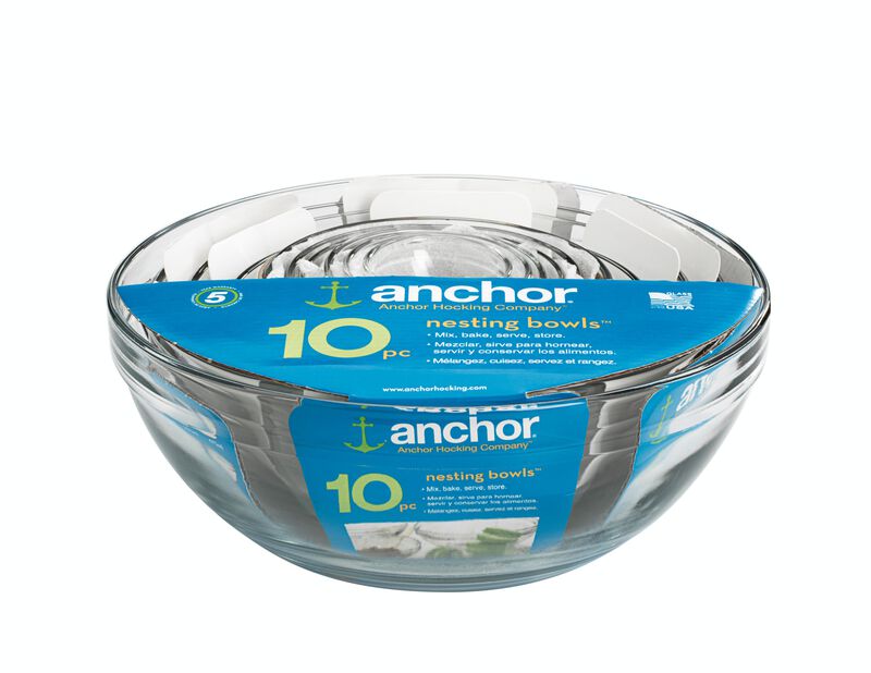 Set De Cuencos Para Mezclar Anchor Hocking, 10 ... image number null