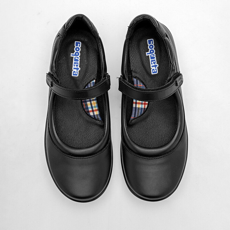 Coqueta Zapato Escolar De Piel Para Beb&eacute; Negro ... image number null