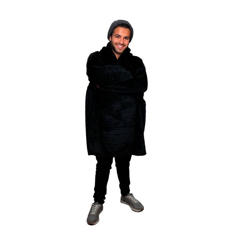 Pijama Adulto Unitalla Sudadera Cobija Negro image number null