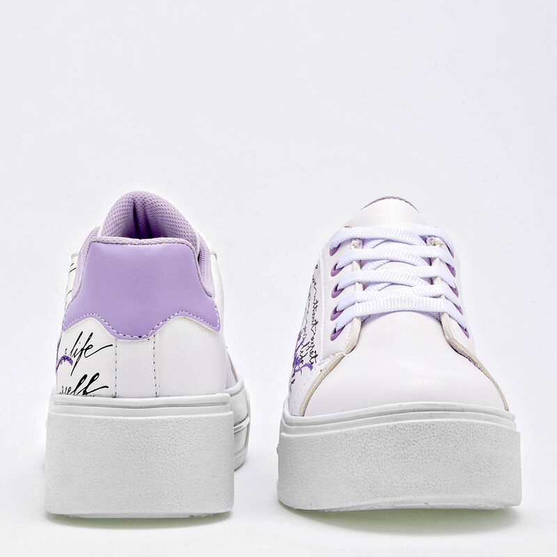 Taguesi Tenis urbano para mujer blanco lila neg... image number null