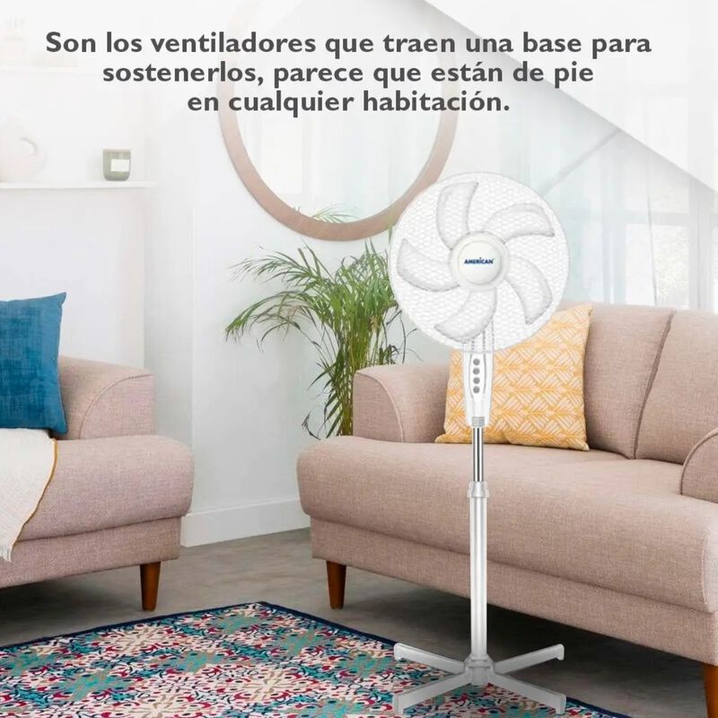 Ventilador American 7316 De Pedestal 5 Aspas 3 ... image number null