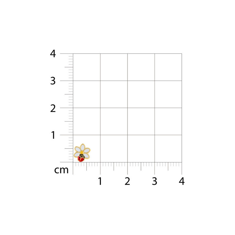 Broqueles De Flor En Oro Amarillo 10K Con Mariq... image number null