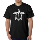 Camiseta Word Art Para Hombre - Tortuga Honu - Islas Hawaianas - Negro