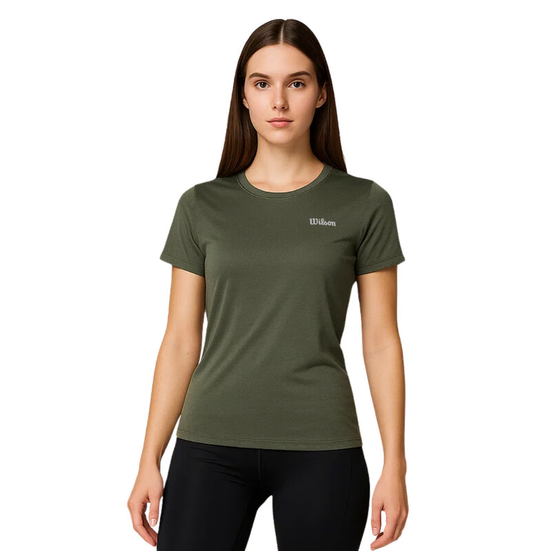 Playera Deportiva Wilson Para Mujer Verde Oscur... image number null