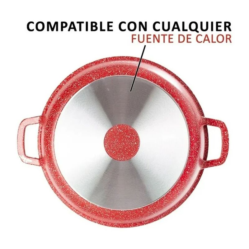 Hot Spot Arrocera Aluminio 28 Cm Con Tapa Alta ... image number null