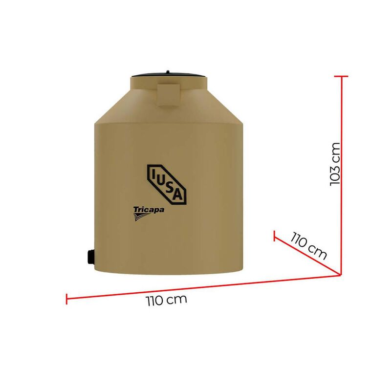 Tinaco Tricapa Iusa, 750 L., Beige + Sistema Ca... image number null