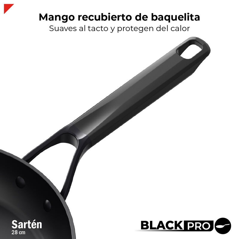 Sart&eacute;n De Aluminio Forjado 28cm Bogner BLACK PR... image number null