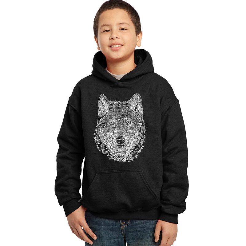 Sudadera Con Capucha Word Art Para Ni&ntilde;o - Lobo ... image number null