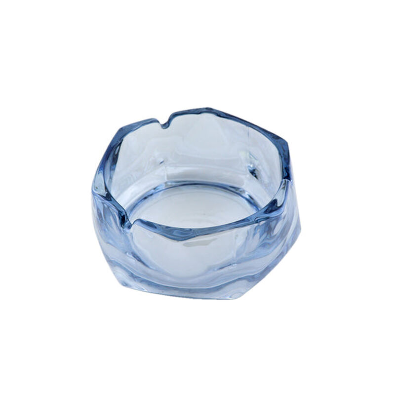 Cenicero De Cristal Tornasol Ideen Azul Hexagon... image number null