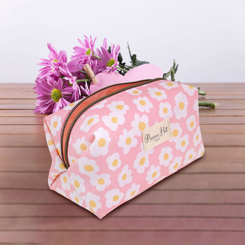 Set Cosmetiquera Floreada Color Rosa con Bolsa ... image number null