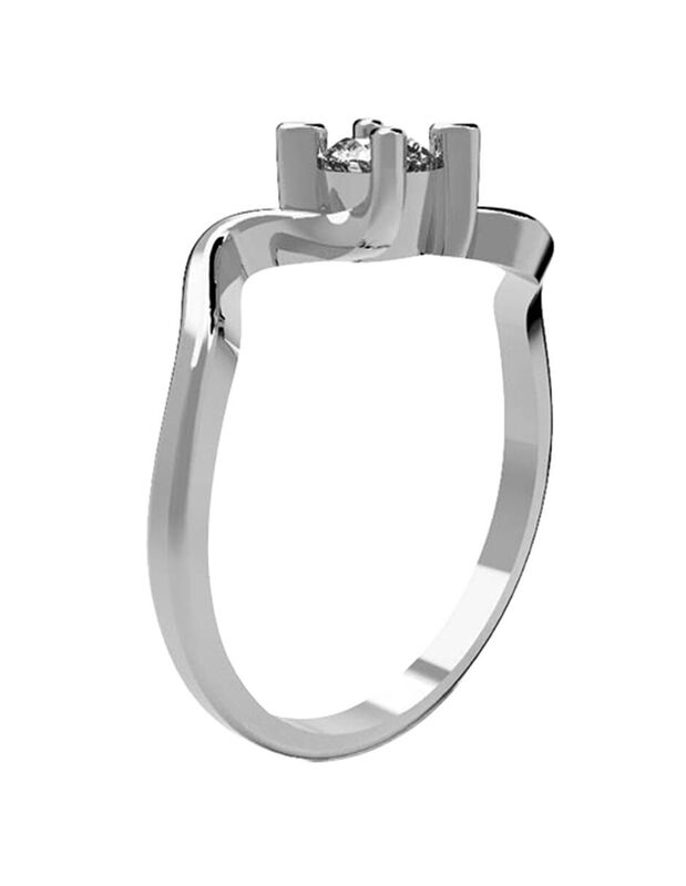 Anillo de Compromiso en Oro de 10K con Circonia... image number null