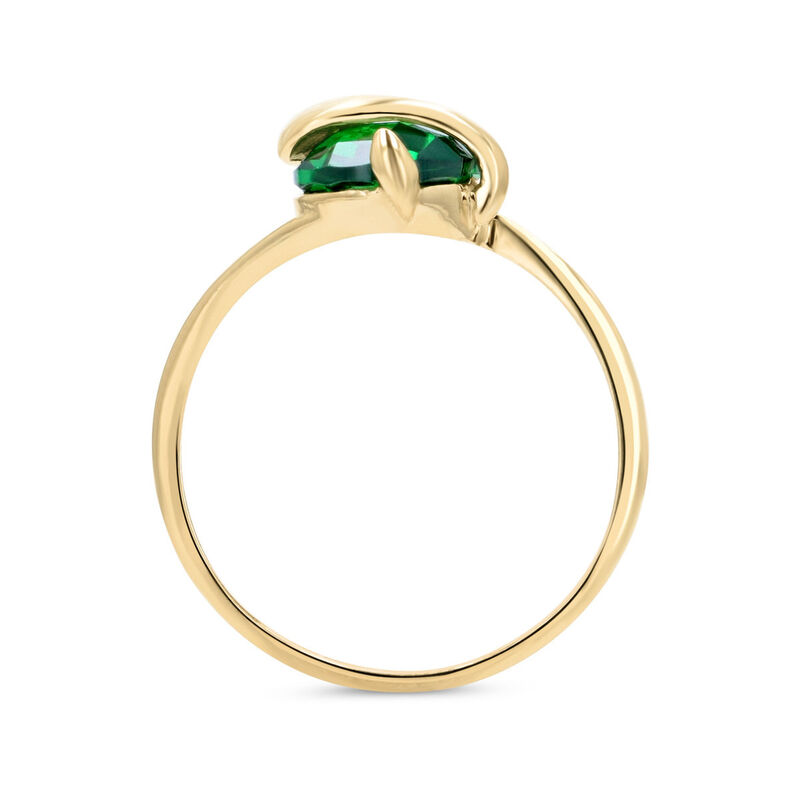 Anillo Promesa De Oro Amarillo 14k Con Zirconia... image number null