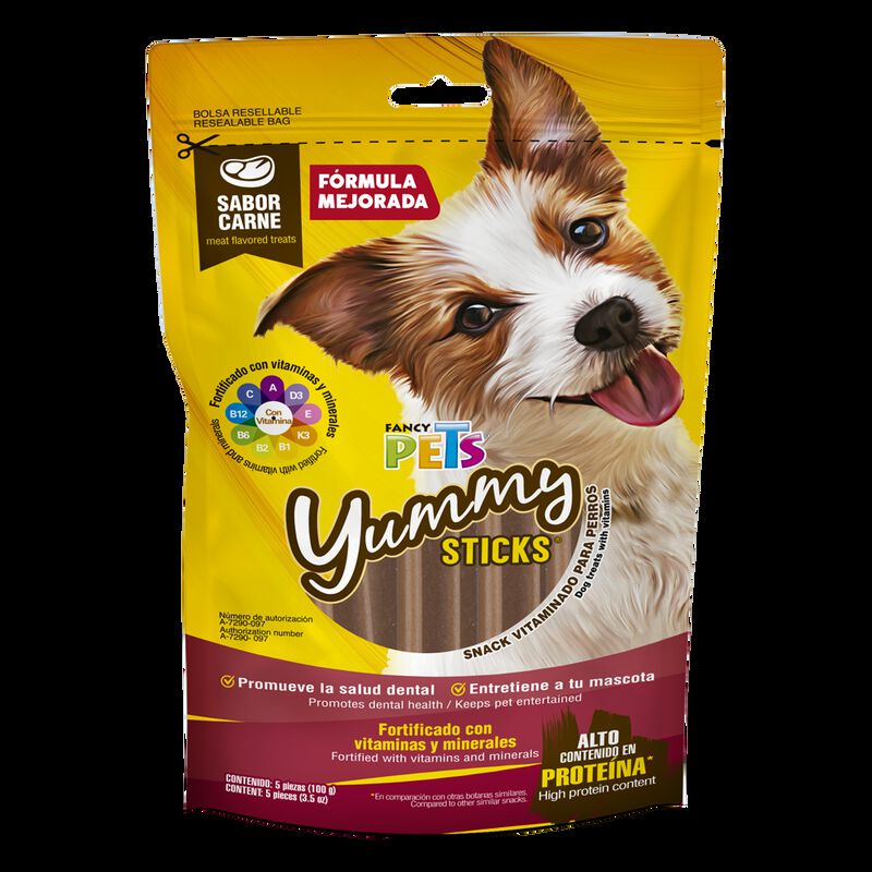 Fancy Pets Yummy Sticks Sabor Carne Para Perro ... image number null