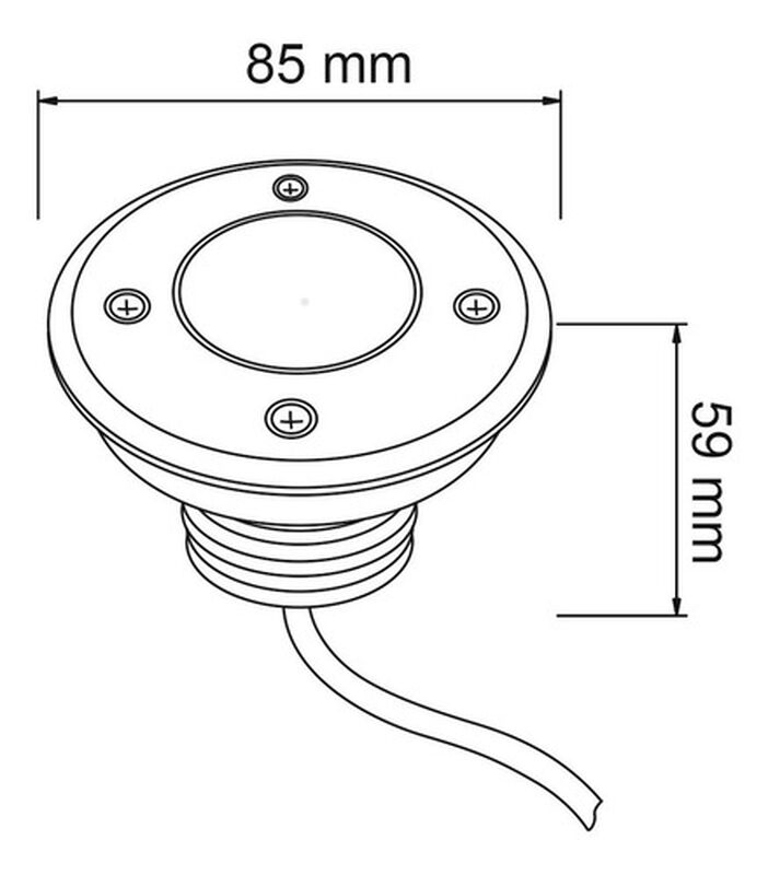 Lampara Empotrado Led Exterior Satinado 3w Luz ... image number null