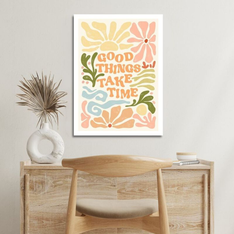 Cuadro Decorativo Impreso 70x100cm Good Things ... image number null