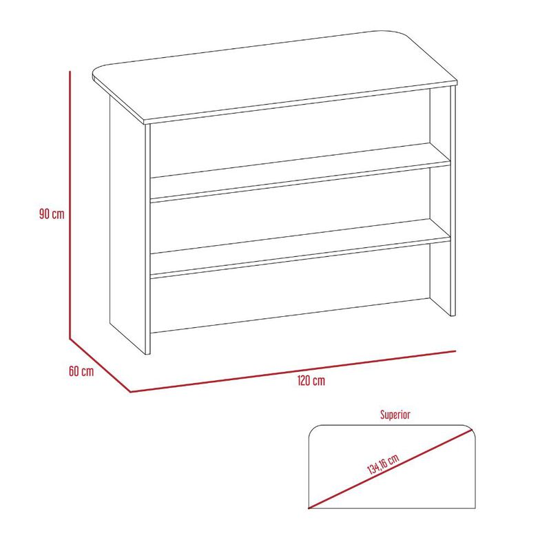 Barra De Cocina Diamante Blanco y Casta&ntilde;o Virtu... image number null