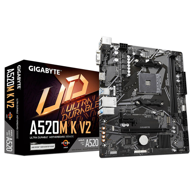 T. Madre GIGABYTE A520M K V2, AM4, Micro-ATX image number null