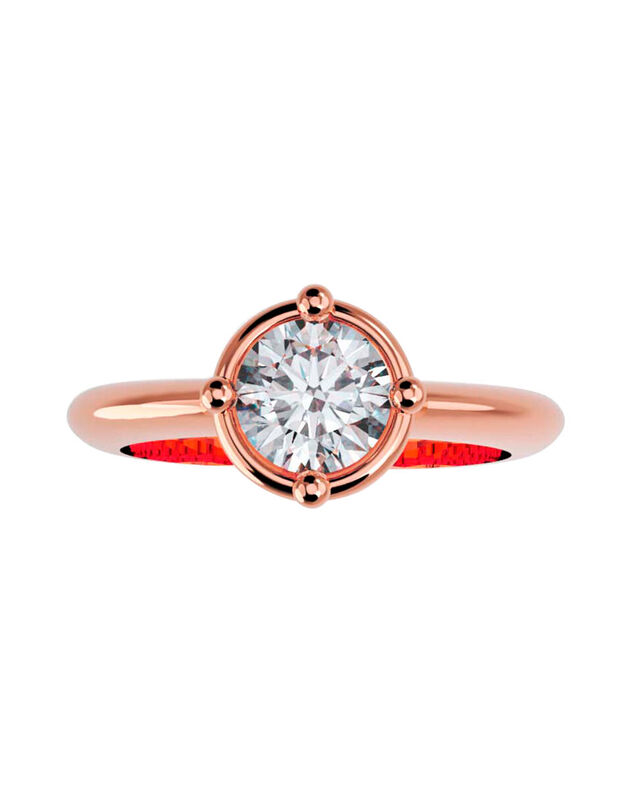 Anillo de Compromiso en Oro de 10K con Circonia... image number null