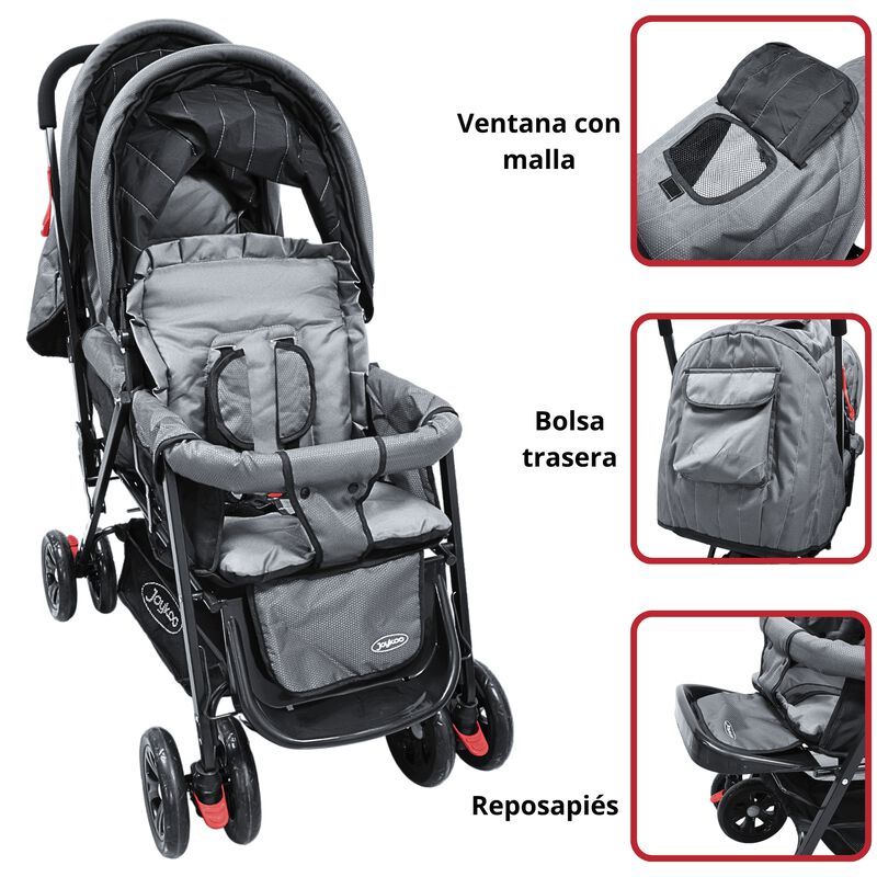 Carriola Doble para Beb&eacute;s Gemelar Plegable con ... image number null