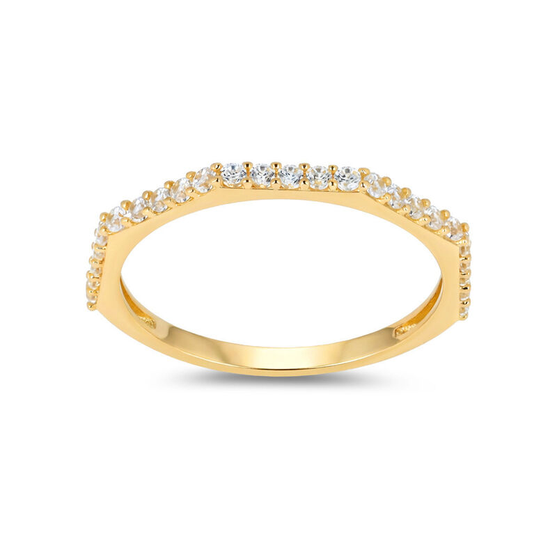 Anillo De Oro Amarillo 14k Con Zirconias (no Se... image number null