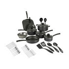 Bateria De Cocina + Jgo Cubiertos Tramontina 32200/267 Primaware 42 Piezas Negra End