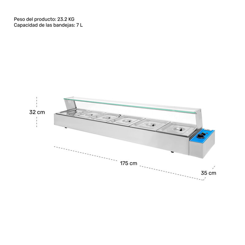 Bufetera Ba&ntilde;o Maria Chafer El&eacute;ctrico 6 Insertos... image number null