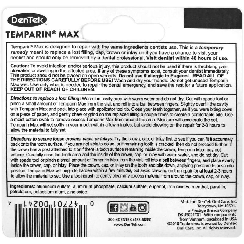 Dentek Temparin Max Repair Kit 5+ Repairs 1.1g image number null
