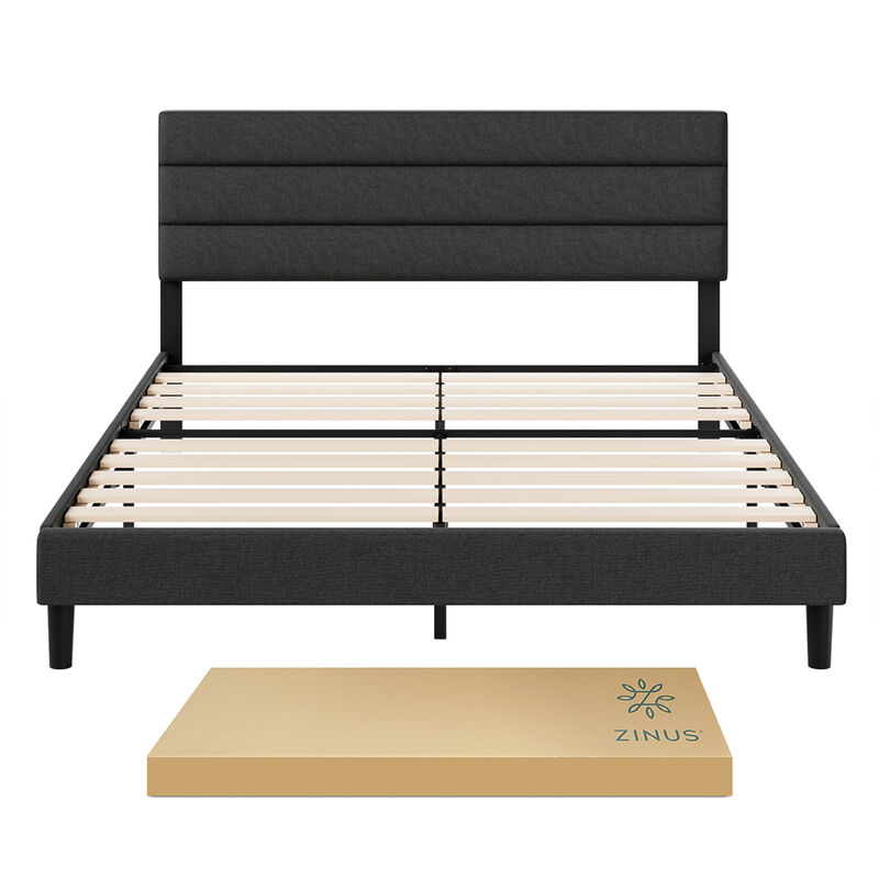 Zinus Piper|base De Cama Matrimonial Con Cabece... image number null
