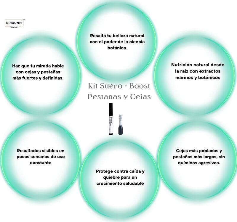 Kit BRIDUNN Suero + Boost para Cejas y Pestañas... image number null