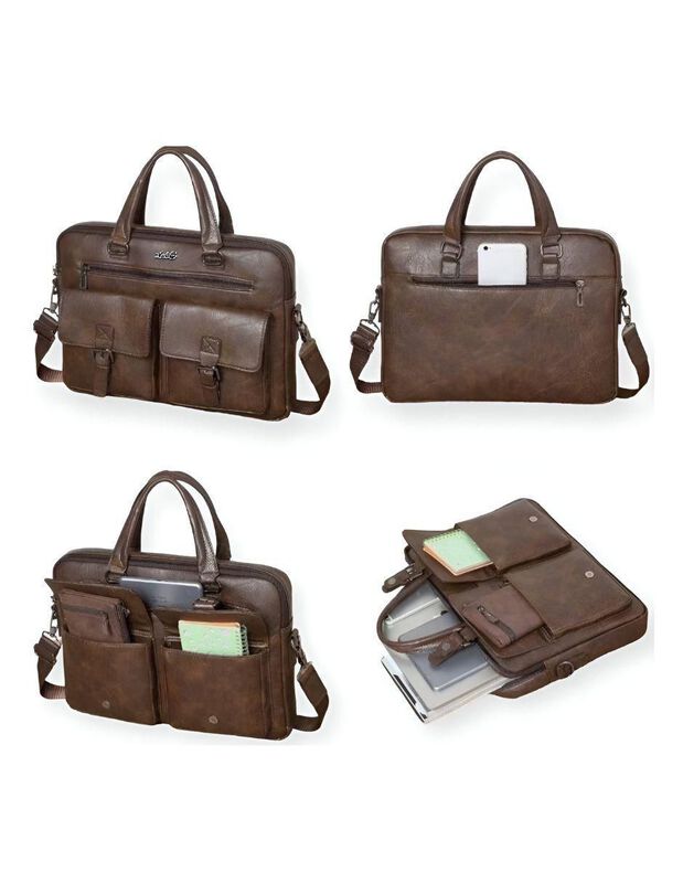 Malet&iacute;n Porta Laptop Elego 14 Pulgadas De Cuero image number null