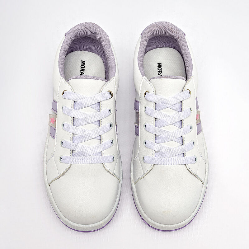 Moramora tenis para ni&ntilde;a blanco lila cod 140661... image number null