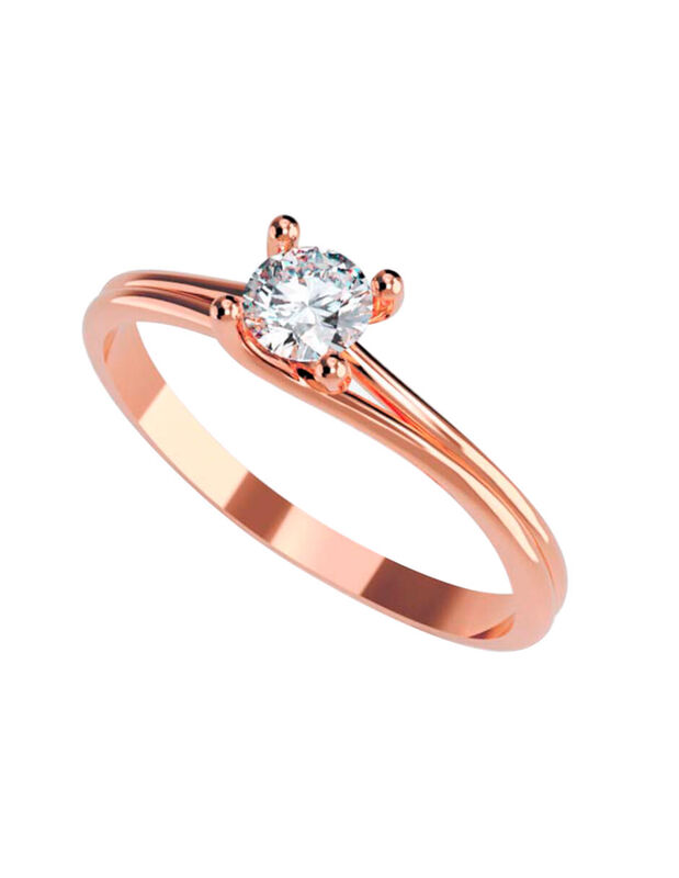 Anillo de Compromiso de 10K con Circonia Talla ... image number null