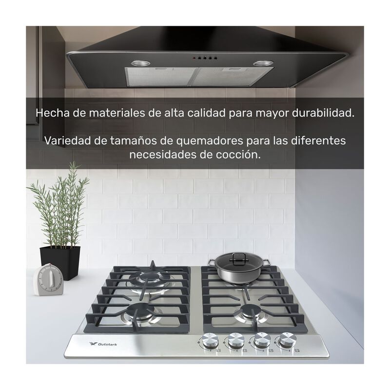 Parrilla 4 Quemadores Acero Inox Premiun Gas Lp... image number null