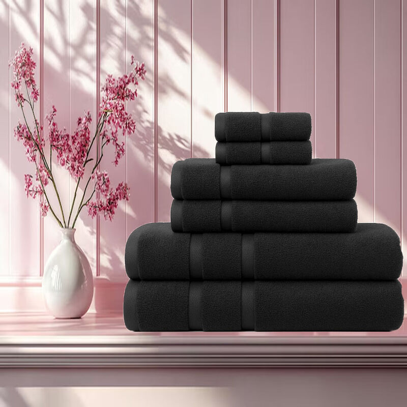 Juego de 6 Toallas de Microfibra Suaves y Absor... image number null